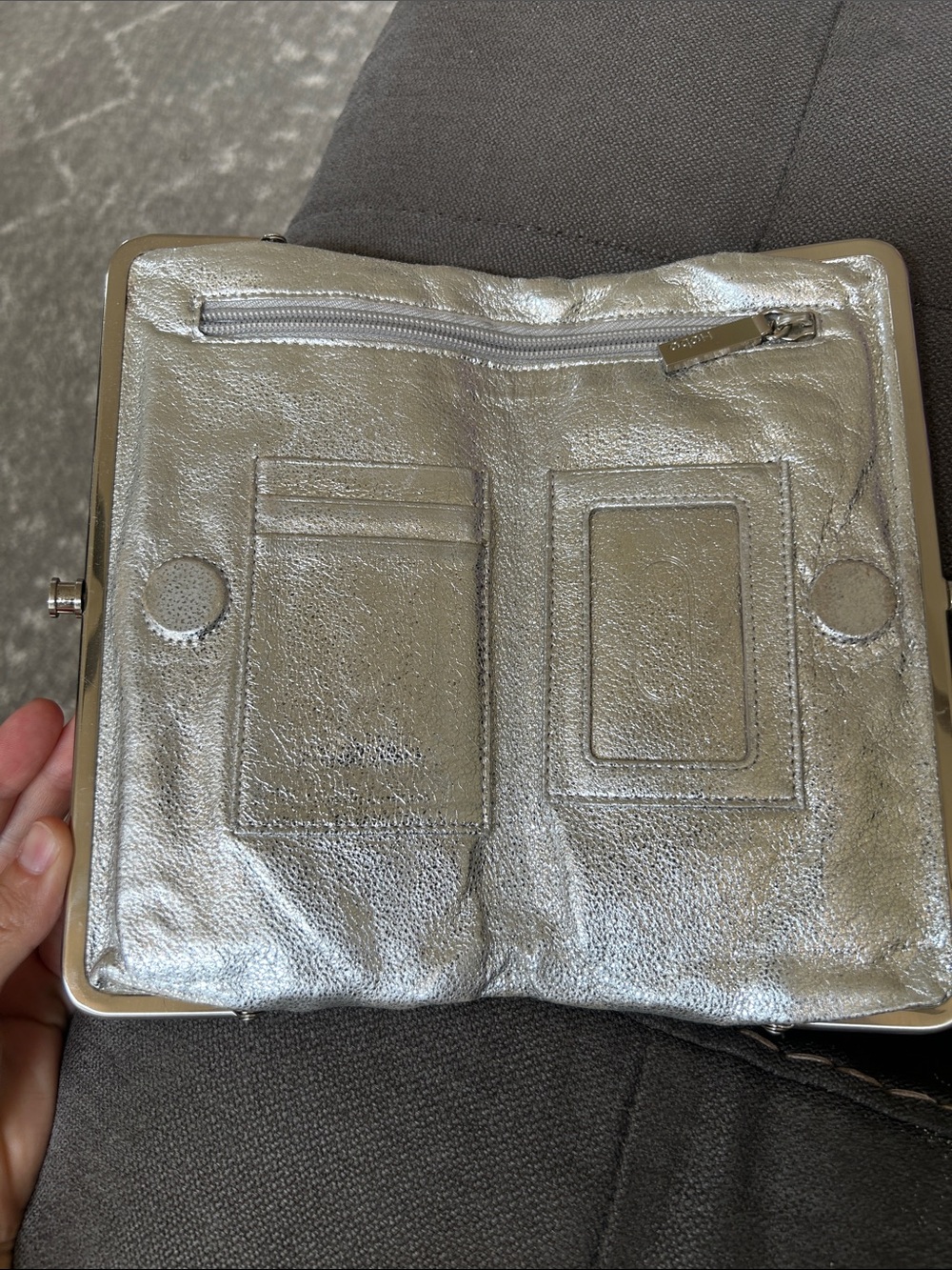 Hobo Lauren Silver Clutch - Picture 6 of 14